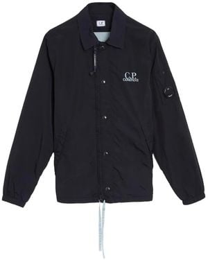 C.P. Company Chrome-R Logo-Embroidered Jacket - Blue