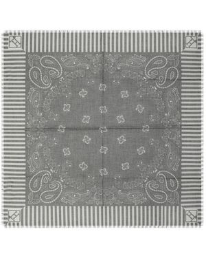 Herno Foulard Con Stampa Paisley - Grigio