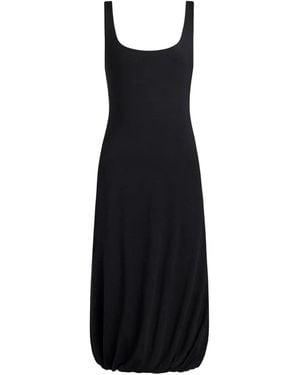 12 STOREEZ Square-Neck Midi Dress - Black