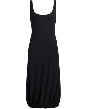 12 STOREEZ Square-Neck Midi Dress - Black