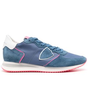Philippe Model Suede Low-Top Trainers - Blue