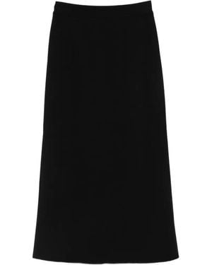Agl Attilio Giusti Leombruni High-Waisted Midi Skirt - Black