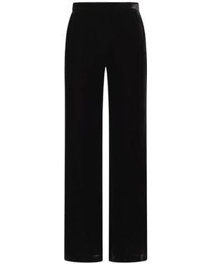 Maliparmi Straight-Leg Velvet Trousers - Black