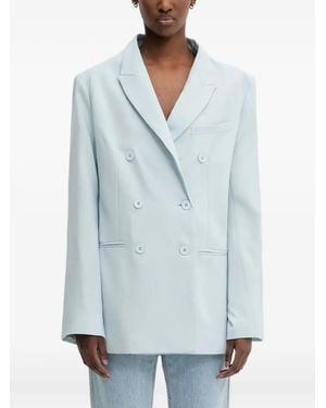 Fiorucci Blazer bordado con doble botonadura - Azul