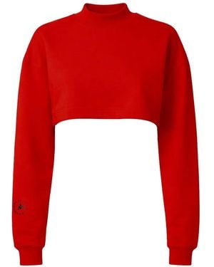 adidas By Stella McCartney Cropped Sweatshirt - Red