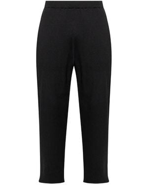Homme Plissé Issey Miyake Ribbed Frayed Pants - Black