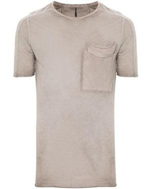 Masnada Distressed Cotton T-Shirt - Grey