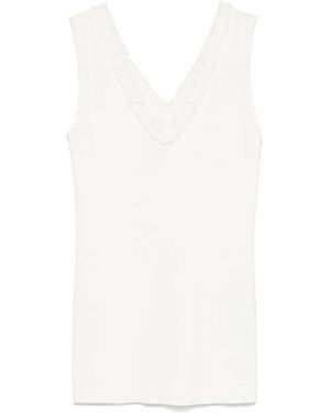 P.A.R.O.S.H. Bead-Embellished Tank Top - White