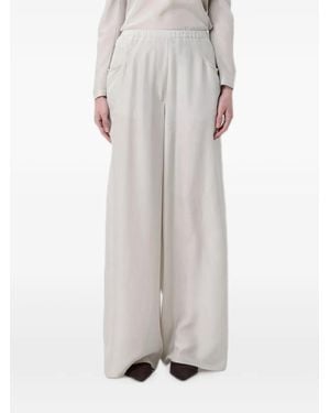 Ter Et Bantine Silk Wide-Leg Trousers - Grey