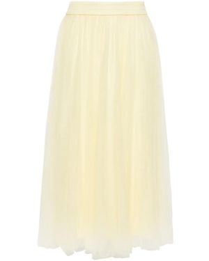 Fabiana Filippi Tulle Midi Skirt - Yellow