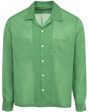 Bode Voile Cotton Shirt - Green