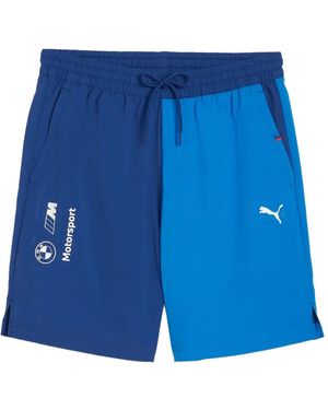PUMA X Bmw M Motorsport Colour-Block Track Shorts - Blue