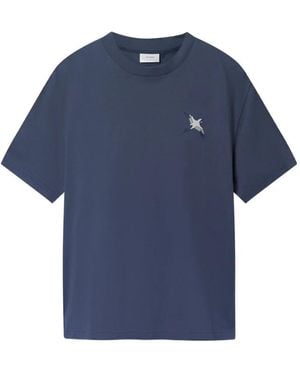 Axel Arigato Micro Bee Bird Embroidered T-Shirt - Blue