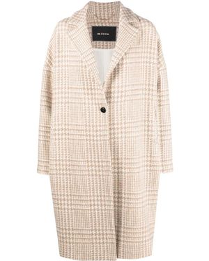 Kiton ハウンドトゥース シングルコート - ナチュラル