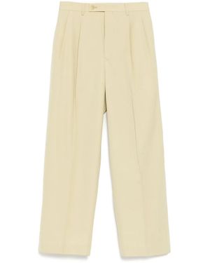 AURALEE Max Gabardine Slacks Pants - Natural