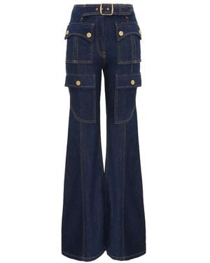 Zimmermann Luna Utility Denim Jeans - Blue