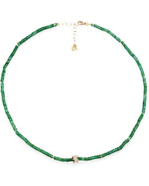 Suzanne Kalan Infinite Emerald And Diamond Necklace - Metallic