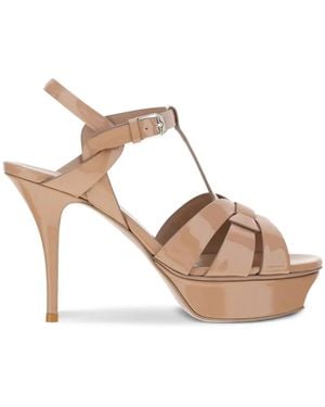 Saint Laurent 105Mm Tribute Platform Sandals - Pink
