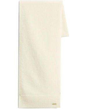 Woolrich Ribbed Beanie And Scarf Set - White