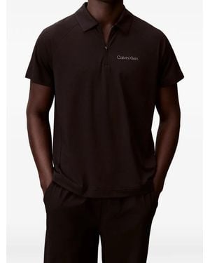 Calvin Klein Logo-Detail Polo Shirt - Black