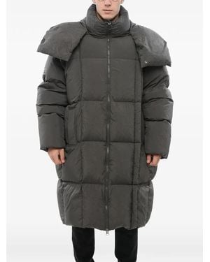 MM6 by Maison Margiela X Chen Peng Wattierter Mantel Mit Reißverschluss - Grau