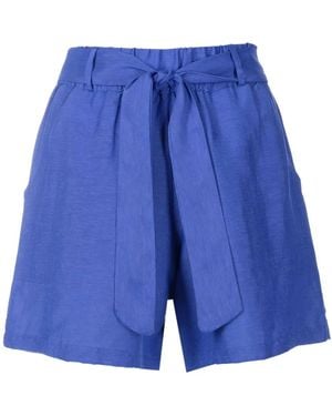 Amir Slama Shorts Elásticos Con Cinturón - Azul
