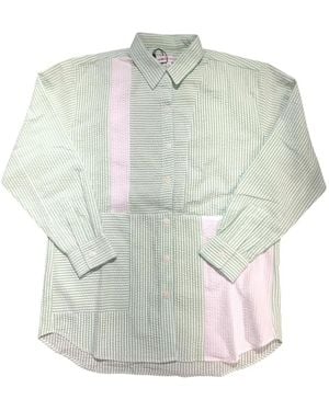 Taylor Ashley Seersucker Panelled Shirt - Grey