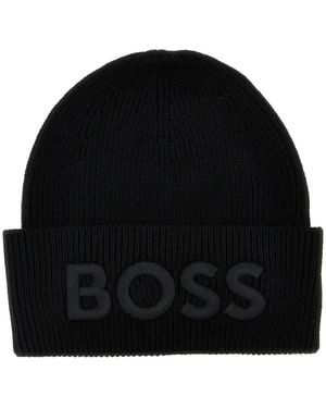 BOSS Muts Met Geborduurd Logo - Zwart