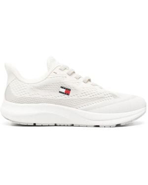 Tommy Hilfiger Logo-Patch Trainers - White