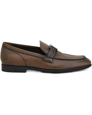 Tod's Braided-buckle T-logo Loafers - ブラウン