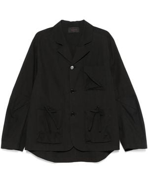 Simone Rocha Chaqueta worker con detalle de lazo - Negro
