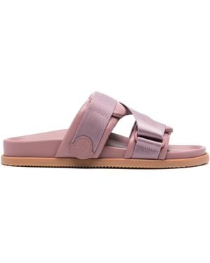 Moncler Logo-Jacquard Slides - Pink