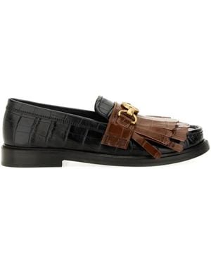 Moschino Coin-Embellishment Loafers - Black