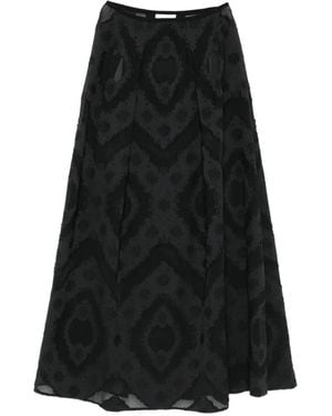 Agnona A-Lijn Maxi-Rok Met Jacquard - Zwart