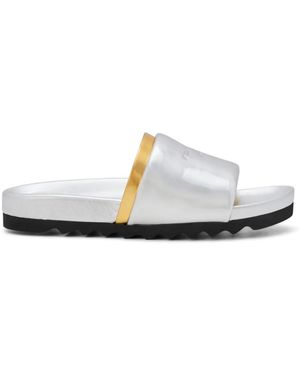 Stella McCartney X Sorayama Faux-Leather Slides - White