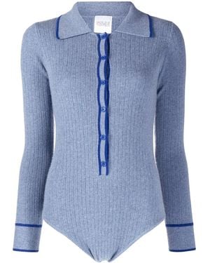 Madeleine Thompson Sagitta Knitted Bodysuit - Blue