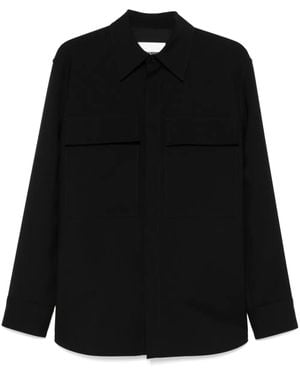 Jil Sander Hemdjacke Aus Wolle - Schwarz