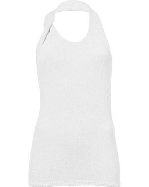 Proenza Schouler Knitted Halterneck Top - White