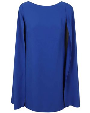 Ralph Lauren Petra Cape-Style Mini Dress - Blue