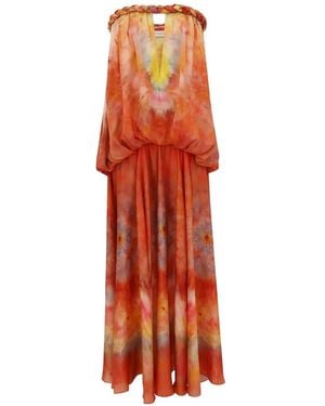 Zimmermann Luna Silk Maxi Dress - Red