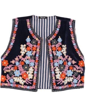 BLAKLACE Blusa Con Bordado Floral - Rojo