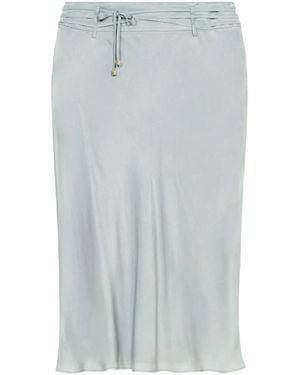 Blumarine Satin Midi Skirt - Blue