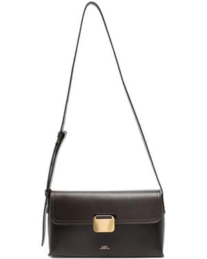 A.P.C. Small Simone Leather Shoulder Bag - White