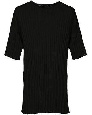 Gloria Coelho サイドスリット Tシャツ - ブラック