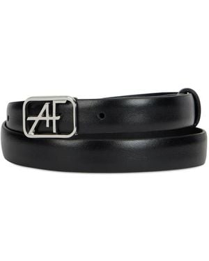 Alberta Ferretti Ledergürtel Mit Logo-Schnalle - Schwarz