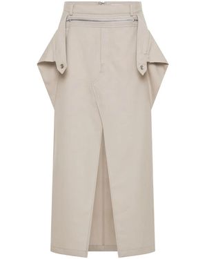 Dion Lee Midi-Rok Met Rits - Naturel