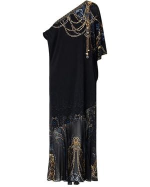 CAMILLA Twisted One-Shoulder Midi Dress - Black