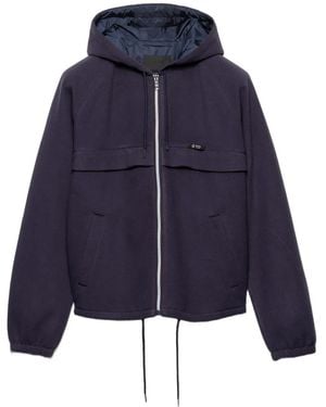 Prada Jack Met Capuchon En Raglan Mouwen - Blauw