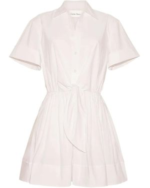 Cara Cara Asbury Tie-Waist Poplin Mini Dress - Pink