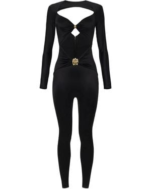 Elisabetta Franchi Maxi Bow Jumpsuit - Black